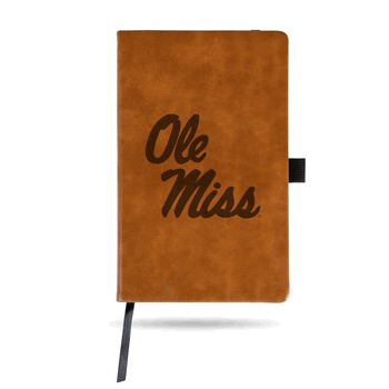Mississippi Rebels Brown Laser Engraved Small Notepad