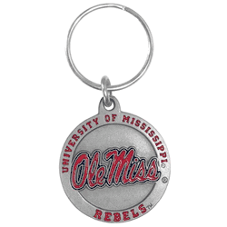 Mississippi Rebels Carved Metal Key Chain