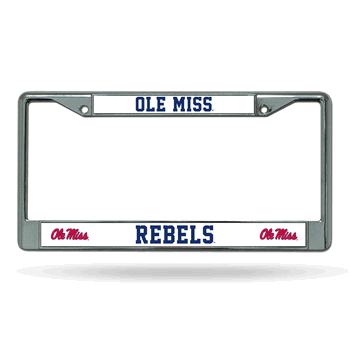 Mississippi Rebels Standard Chrome Frame with Plastic Inserts 12