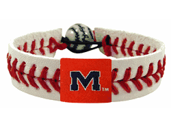 Mississippi Rebels Classic Baseball Bracelet