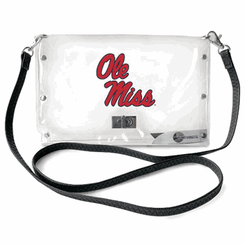 Mississippi Rebels Clear Envelope Purse STRAP
