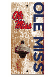 Mississippi Rebels Distressed Bottle Opener