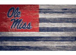 Mississippi Rebels Distressed Flag 11x19