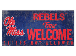 Mississippi Rebels Fans Welcome Sign