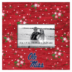 Mississippi Rebels Floral 10x10 Frame