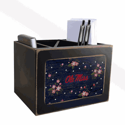 Mississippi Rebels Floral Desktop Organizer