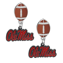 Mississippi Rebels Football Stud Earrings