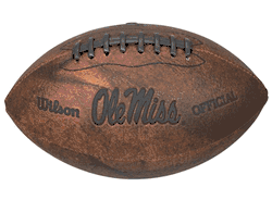 Mississippi Rebels Football - Vintage Throwback - 9 Inches