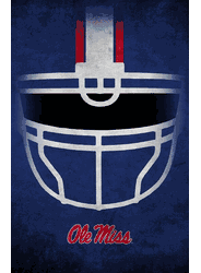 Mississippi Rebels Ghost Helmet 17x26