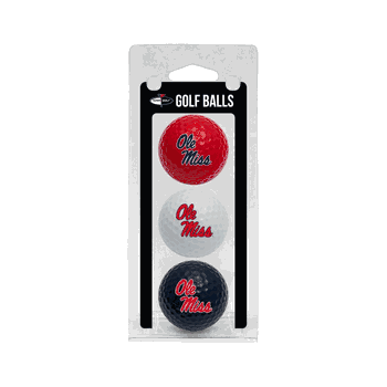 Mississippi Rebels Golf Balls - 3 Pack