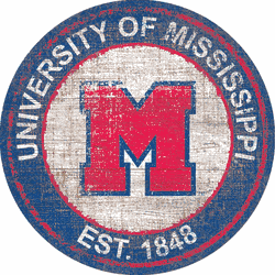 Mississippi Rebels Heritage Logo Round Sign