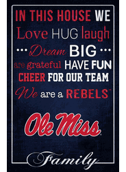 Mississippi Rebels In This House 17x26