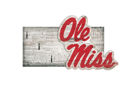 Mississippi Rebels Key Holder 6x12