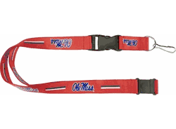 Mississippi Rebels Lanyard Red