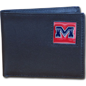 Mississippi Rebels Leather Bi-fold Wallet