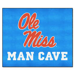 Mississippi Rebels Man Cave Tailgater Rug - 5ft. x 6ft., Light Blue Alternate