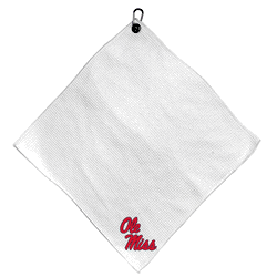 Mississippi Rebels Microfiber Small Towel - 15" x 15" (White)