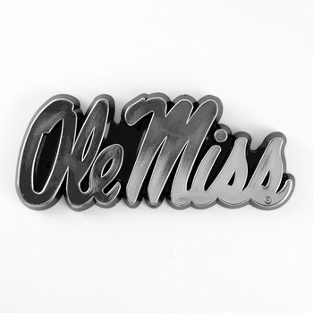 Mississippi Rebels Molded Chrome Plastic Emblem