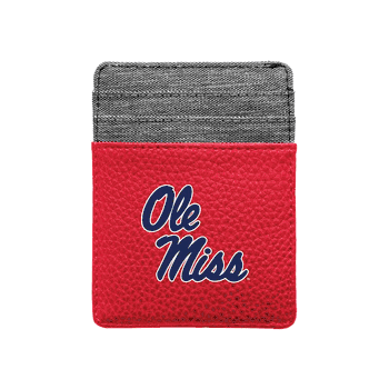 Mississippi Rebels Pebble Front Pocket Wallet Light Red