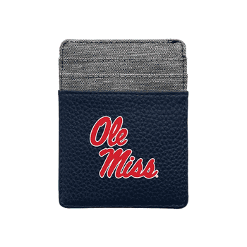 Mississippi Rebels Pebble Front Pocket Wallet Navy