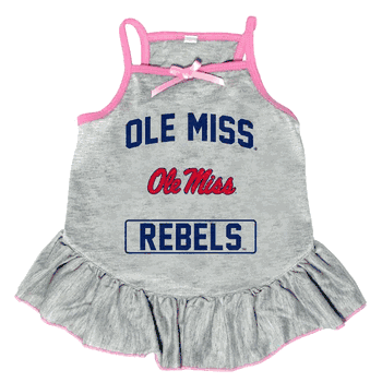 Mississippi Rebels Pet Dress Grey Type XSmall