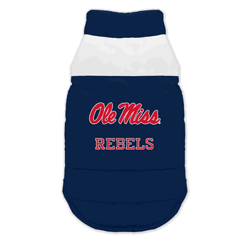 Mississippi Rebels Pet Parka Puff Vest Large
