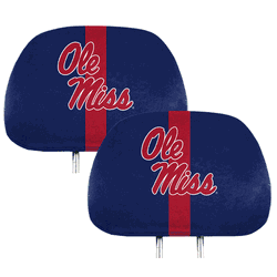 Mississippi Rebels Printed Head Rest Cover Set - 2 Pieces