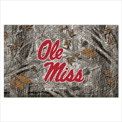 Mississippi Rebels Rubber Scraper Door Mat Camo
