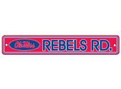 Mississippi Rebels Sign 4x24 Plastic Street Style