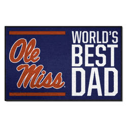 Mississippi Rebels Starter Mat Accent Rug - 19in. x 30in. World's Best Dad Starter Mat