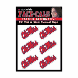 Mississippi Rebels Tattoo Face Cals