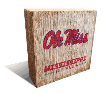 Mississippi Rebels Team Logo Block 6X6