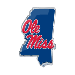 Mississippi Rebels Team State Aluminum Embossed Emblem