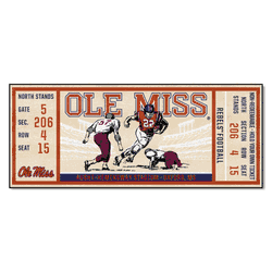 Mississippi Rebels Ticket Runner Rug - 30in. x 72in.