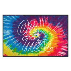 Mississippi Rebels Tie Dye Starter Mat Accent Rug - 19in. x 30in.