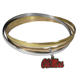Mississippi Rebels Tri-color Bangle Bracelet