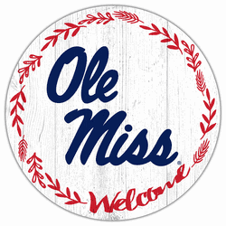 Mississippi Rebels Welcome 12in Circle