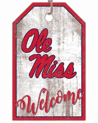 Mississippi Rebels Welcome Team Tag 11x19 Sign