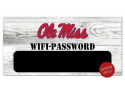 Mississippi Rebels Wifi Password 6x12 Sign