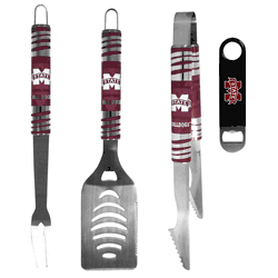Mississippi St. Bulldogs 3 pc BBQ Set and Bottle Opener