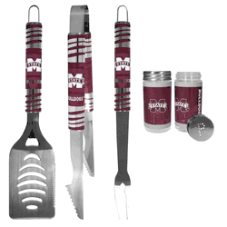 Mississippi St. Bulldogs 3 pc Tailgater BBQ Set and Salt and Pepper Shaker Set