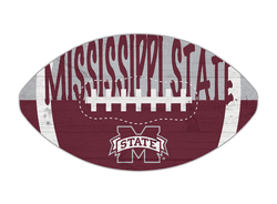 Mississippi State Bulldogs 12" Football Cutout Sign with City Name
