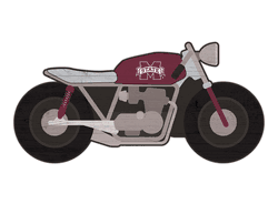 Mississippi State Bulldogs 12" Motorcycle Cutout Wood Sign
