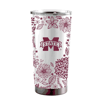 Mississippi State Bulldogs 20oz Botanical Stainless Steel Tumbler