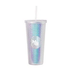 Mississippi State Bulldogs 24oz Interlocking MS Iridescent Studded Tumbler