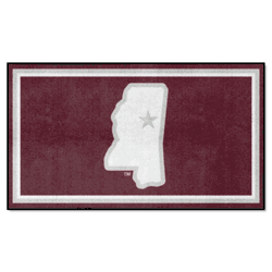 Mississippi State Bulldogs 3ft. x 5ft. Plush Area Rug, State Logo
