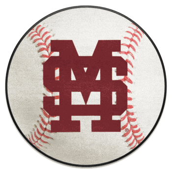 Mississippi State Bulldogs Baseball Rug - 27in. Diameter