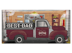 Mississippi State Bulldogs Best Dad Truck 6x12 Sign