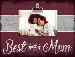 Mississippi State Bulldogs Best Mom with Stripe Clip Frame