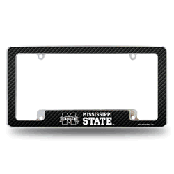 Mississippi State Bulldogs Black 12" x 6" Chrome All Over Automotive License Plate Frame for Car/Truck/SUV